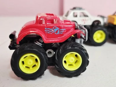 Vintage New Ray Toys BEACH 4x4 MONSTER 32 FORD HOT ROD Red Orange White Lot Of 3 - Image 1 of 4