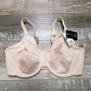 Wacoal Sz 36DDD Underwire Beige Bra 857210 Visual Effects Minimizer  - Picture 1 of 4