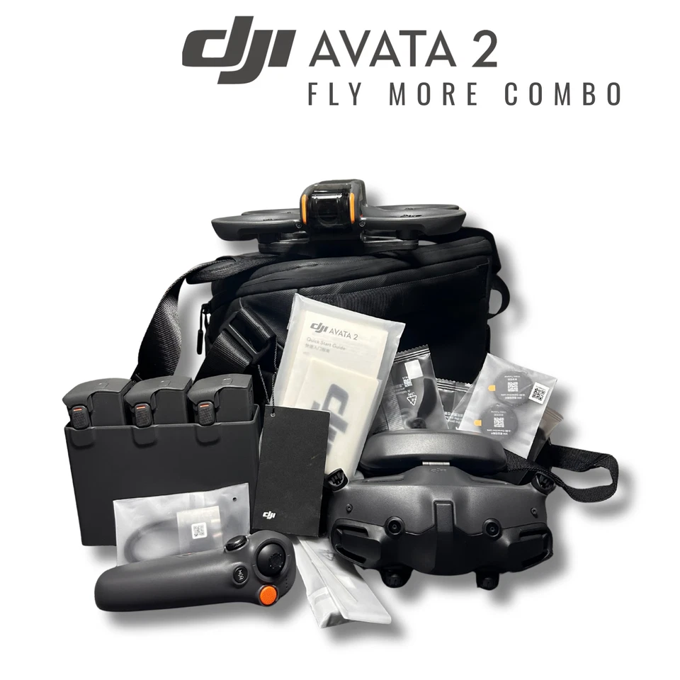 DJI AVATA 2 FLY MORE COMBO FPV DRONE KIT WITH GOGGLES 3 & RC MOTION 3 UK SELLER - Image 1 of 2