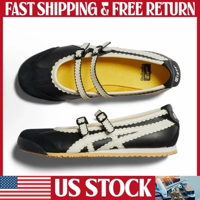 2025 Patou x Onitsuka Tiger Mexico 66 Tgrs Black/Cream Ballet Flats 118A2678-001 - Image 1 of 4