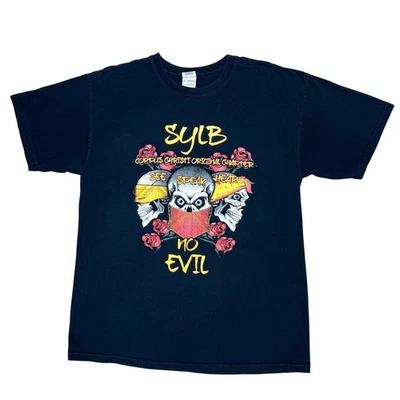 SYLB Bandidos Motorcycle T-Shirt Size L Biker Shirt Corpus Christi  - Image 1 of 4