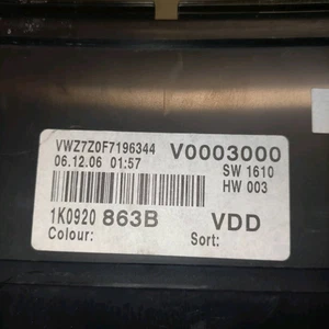 Panel de instrumentos completo VOLKSWAGEN GOLF (1K) 2.0 TDI (103Kw) Ber. - Imagen 1 de 3