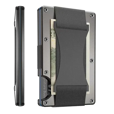 RFID Blocking Aluminum Minimalist Wallet for Credit Cards and Cash - Image 1 of 4