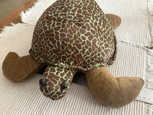 Plush Turtle Brown and Green Stuffed Animal Toy Sugar Loaf Sea Turtle 12-14” - Picture 1 of 6