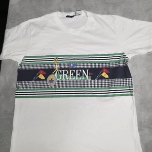 VTG 90s Lizsport Cotton USA Golf Green Womens Medium Graphic T Shirt - Picture 1 of 11