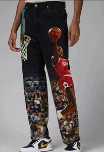 New Nike Air Jordan Jumpman Printed Twill Pants Mens Size 32 M HF0045-010 - Picture 1 of 13