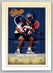 2002 Fleer Authentix Jamie Sharper Front Row #87 /150 - Houston Texans - Picture 1 of 2