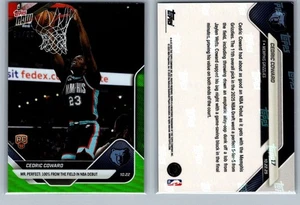 Tarjeta AHORA 17 lámina verde 84/99 Cedric Coward RC Memphis Grizzles 2025-26 NBA Topps - Imagen 1 de 1