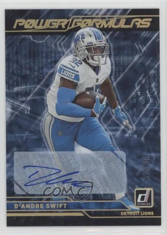 2021 Panini Donruss Power Formulas Auto /99 D'Andre Swift #PF1 Auto - Image 1 of 2