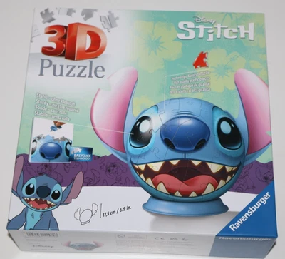 RAVENSBURGER 2023 Disney STITCH w/ Ears 3D Puzzle Ball NEW SEALED - Image 1 of 4