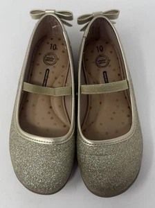 Little Girls Wonder Nation Good Sparkle Bow Back Flats Size 10 - Picture 1 of 4