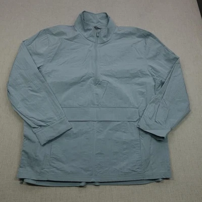 Chaqueta Pullover Kenneth Cole Para Hombres XL Azul Media Cremallera Mezcla de Nailon Bolsillos Exterior Foto 1 de 4