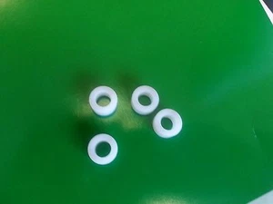 25 NYLON SPACERS WHITE  1/4 x 1/2 x 1/4 - Picture 1 of 2