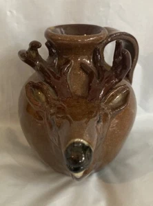 Gesicht Krug Vase Keramik Jack T. Maness NC Hirsch extrem selten Vintage top - Bild 1 von 9