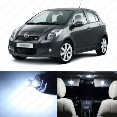8 x White LED Interior Lights Package For 2007 - 2011 Toyota Yaris + PRY TOOL - Image 1 of 4
