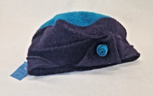 Hut Hutmütze Mütze Filz handgefertigt NEU Gr. M L Lagenlook vintage Türkis Lila - Bild 1 von 24