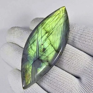 111 Cts NATURAL LABRADORITE CABOCHON MULTI FIRE MARQUISE LOOSE GEMSTONE LG-42 - Picture 1 of 4
