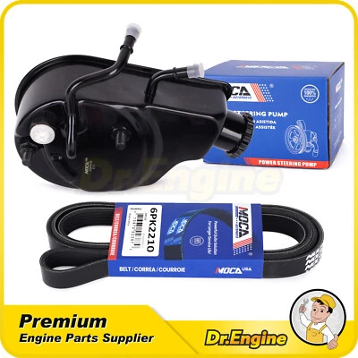 Bomba de direção hidráulica com cinto reservatório Serpentine compatível com 1996 Chevrolet GMC C3500 V8 - Imagem 1 de 4