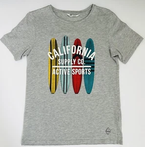 H&M Boys Summer T-shirt Gray California Size 10-12 Years - Picture 1 of 8