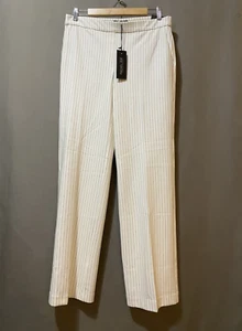 NWT Rachel Zoe Women Elastic Waist High-Rise Straight Leg Pants Size 8 Off White - Picture 1 of 10