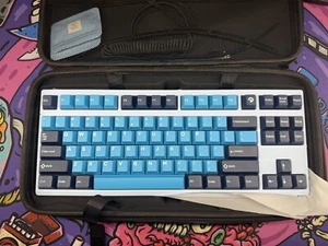 Zoom Tkl Keyboard Sky Blue Case & SS PVD Black Backplate Fully Built - Picture 1 of 2