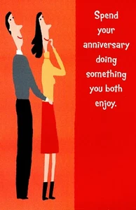 Funny ANNIVERSARY Card, by American Greetings, Couple, Red, Together + Envelope - Picture 1 of 5