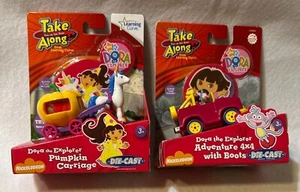 Dora The Explorer Nickelodeon Die-Cast Take Along Jeep & Pumpkin Carriage new - Picture 1 of 4