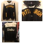J Nfl Pittsburgh Steelers Full Zip Track Jacket Mens Size Medium