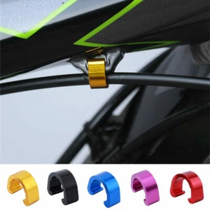 10 x Bike Bicycle Cycle MTB C-Clips Buckle Brake Gear Hose Cable Housing Guide - Picture 1 of 13