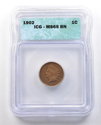 1902 Indian Head Cent MS65 BN ICG *1190 - Image 1 of 3
