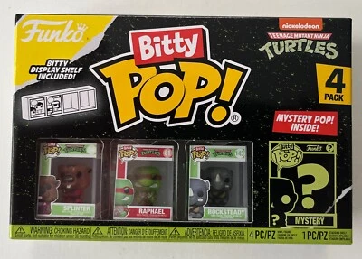 Funko Bitty POP! Teenage Mutant Ninja Turtles Raphael ~ ¡Paquete de 4 astillas sellado! Foto 1 de 2