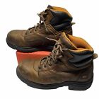 Timberland Pro 50508  Rebotl Brown Leather Alloy Toe Waterproof Boots Mens 8.5