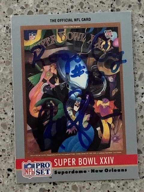 RANDY CROSS ROGER CRAIG SAN FRANCISCO 49ERS SIGNED 1990 PRO SET SUPER BOWL XXIV - Image 1 of 1