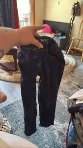 Cat & Jack Girls 5T Dark Wash Super Skinny Jeans Adjustable Waist - Picture 1 of 1