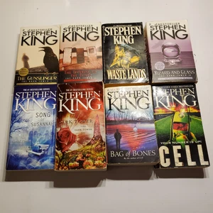 Lot of 8 Science Fiction Books by Stephen King, Paperbacks, (6 Dark Tower Books) - Picture 1 of 3