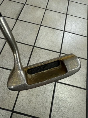 Vintage 24K Gold Plated Putter RH 35” Leather Grip Golf Club David Morrison - Image 1 of 4