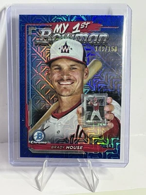 2024 Bowman Chrome My 1st Mega Box Blue Mojo Refractor /150 Brady House #M1B-39 - Image 1 of 2
