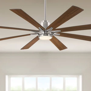 68" Casa Vieja X-Air Brushed Nickel CCT LED Ceiling Fan with Remote - Picture 1 of 8