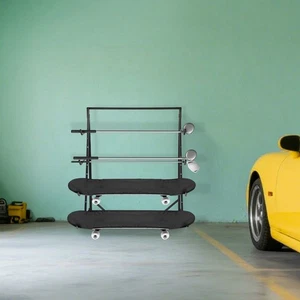 4-Tier Steel Horizontal Lumber Storage Rack, Adjustable Storage Cantilever Rack - Picture 1 of 24