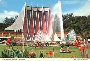 Postal del Teatro Nacional Parque Rey Jorge V a pie Fort Canning Hill Singapur - Imagen 1 de 2