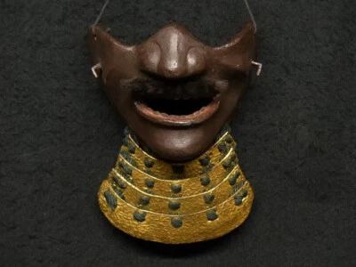 Original mask (MEMPO) from Samurai armor from EDO period. - Image 1 of 4