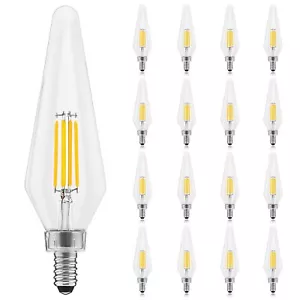 Luxrite E12 Candelabra LED Light Bulbs 60 Watt Equivalent, 2700K Warm White,... - Picture 1 of 7