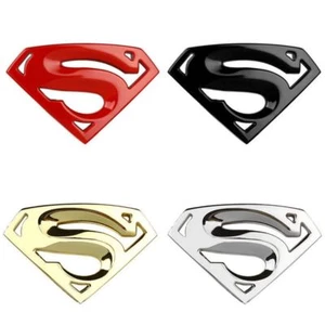 Fashion Motorcycle Larger Badge Emblem Superman Logo 3D Car Sticker Auto Decals - Picture 1 of 14
