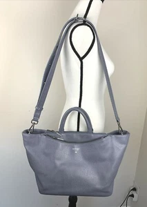 Matt & Nat Vegan Leather Large Satchel Crossbody-Gray  - Picture 1 of 12