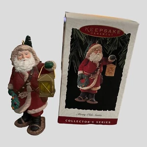 Buon vecchio Babbo Natale con lanterna 1994 segno distintivo ornamento natalizio - Foto 1 di 8