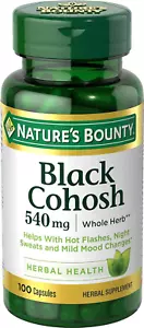 Black Cohosh Root Pills and Herbal Health Supplement, Natural Menopausal Support - Picture 1 of 4