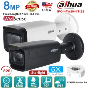 Dahua IPC-HFW2841T-ZS 8MP 5x Zoom Motorized Mic WizSense IP Camera PoE IVS SMD+ - Picture 1 of 19