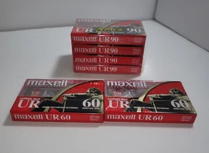 Maxell ~ 2 - UR60 & 4 - UR90 Audio Cassette Tapes - 60 & 90 Minutes Normal Bias - Picture 1 of 1