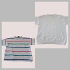 Bentley Set Of 2 Sz Large Sweater Lot Stripes  White Business Casual T38