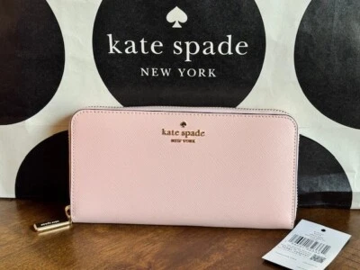 New Kate Spade Madison Saffiano Leather Large Continental Wallet Conch Pink - Image 1 of 3
